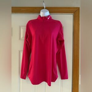 Nike Women's Fuchsia Quarter-Zip Sweatshirt